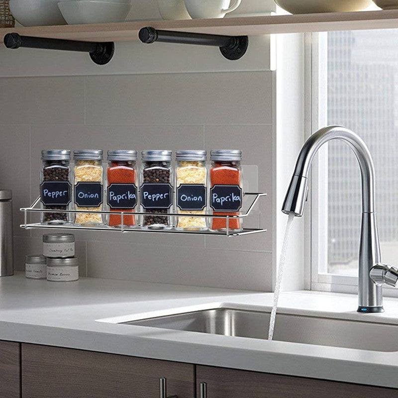 No-Drill Stainless Steel Wall Rack