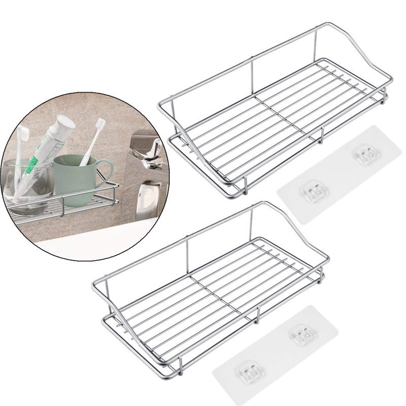 No-Drill Stainless Steel Wall Rack