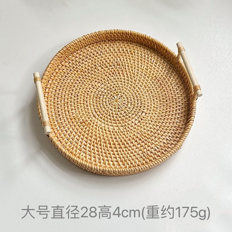 Woven Rattan Catch-All Basket
