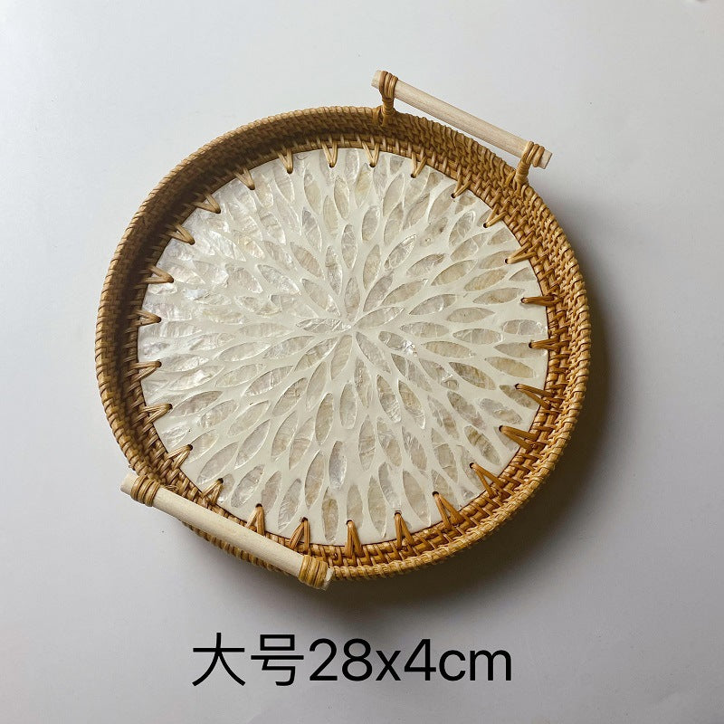 Woven Rattan Catch-All Basket