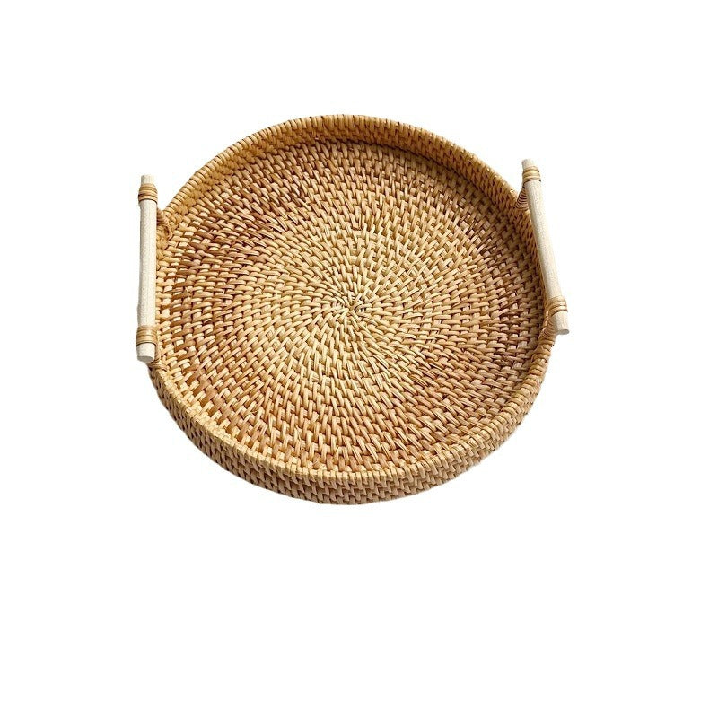 Woven Rattan Catch-All Basket