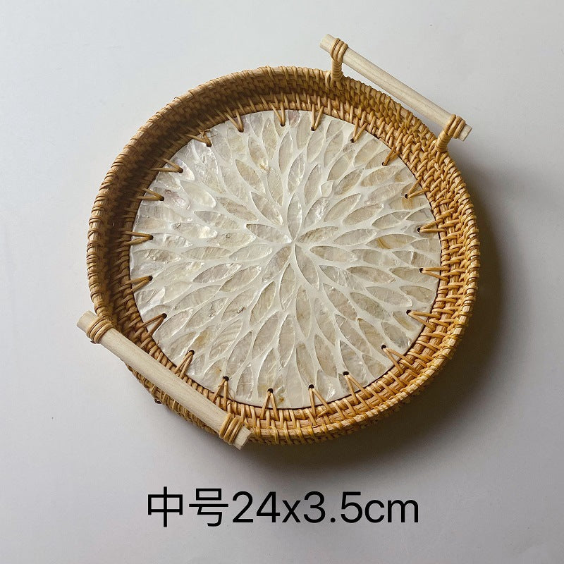 Woven Rattan Catch-All Basket