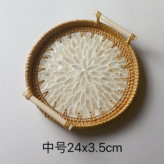 Woven Rattan Catch-All Basket