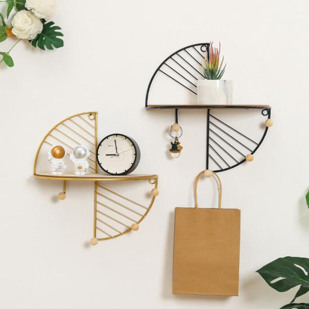 Nordic Wire & Wood Floating Shelf