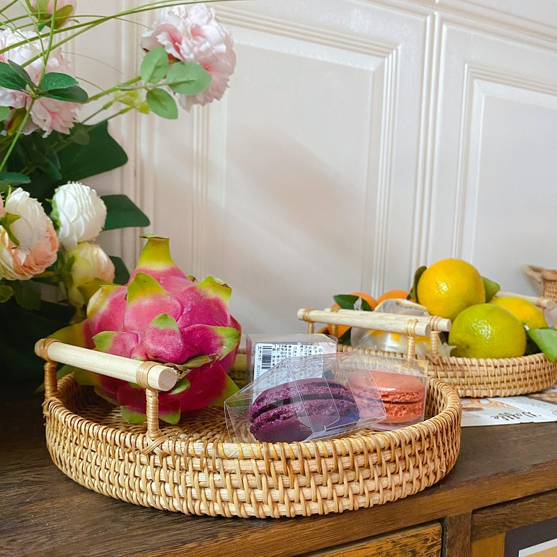 Woven Rattan Catch-All Basket