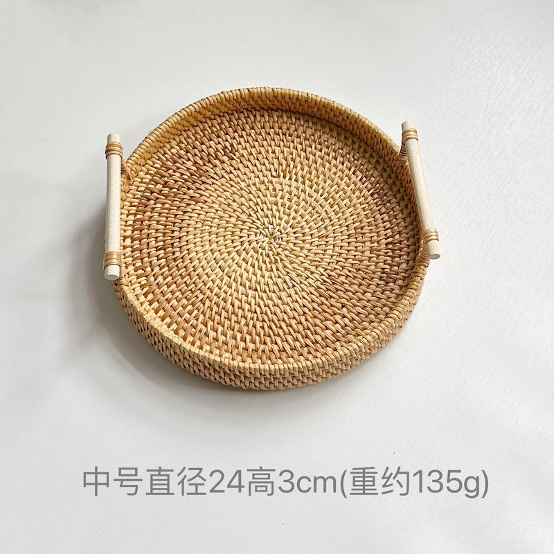 Woven Rattan Catch-All Basket