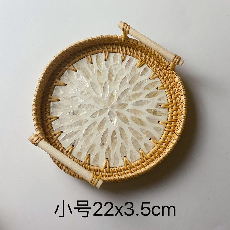 Woven Rattan Catch-All Basket