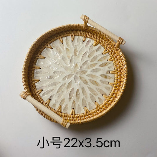 Woven Rattan Catch-All Basket