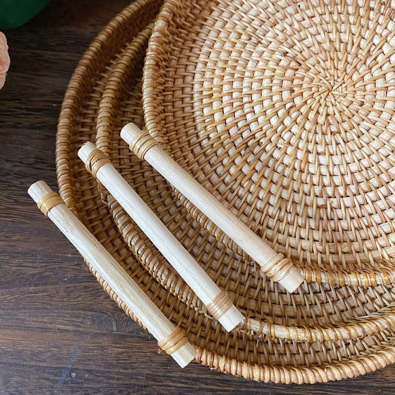 Woven Rattan Catch-All Basket