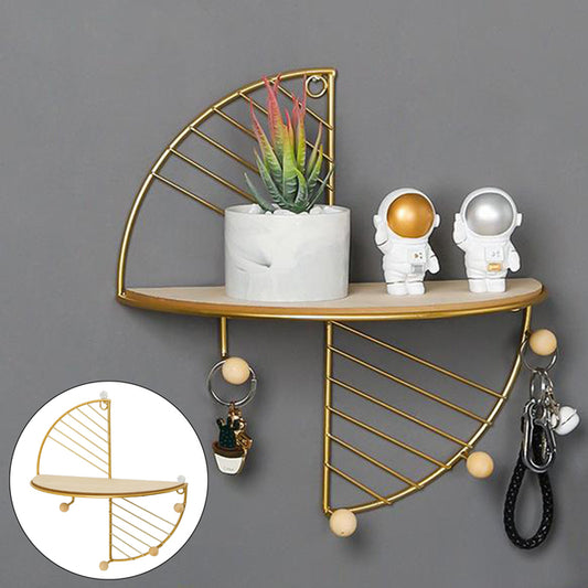 Nordic Wire & Wood Floating Shelf