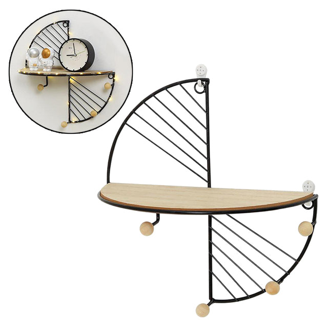 Nordic Wire & Wood Floating Shelf