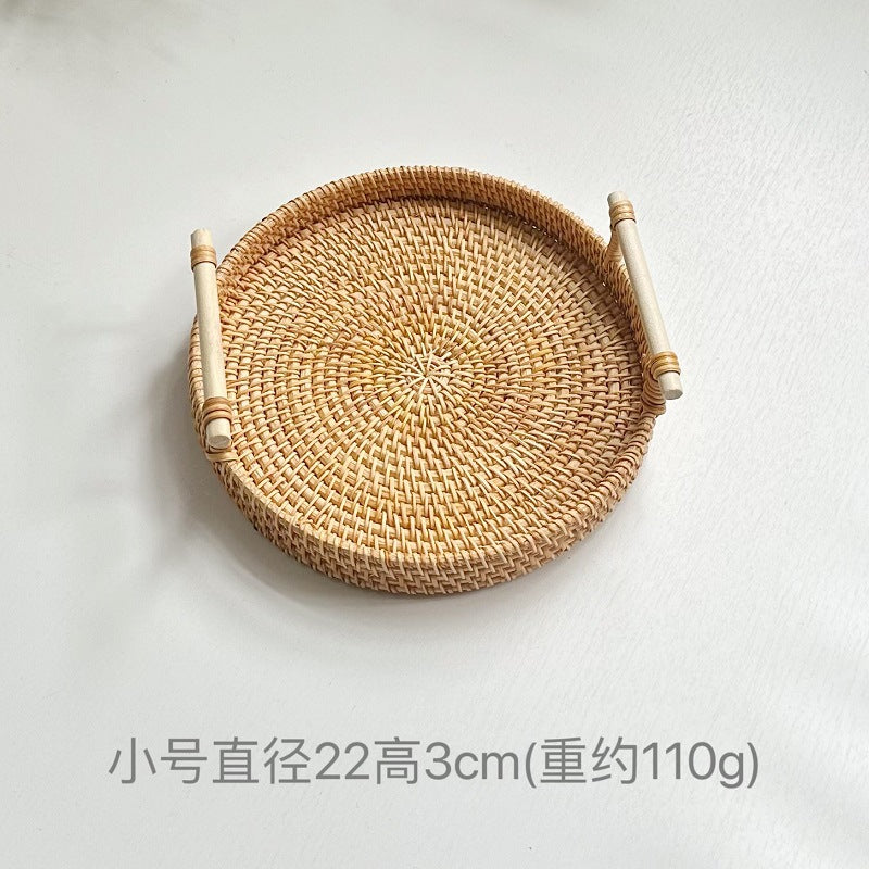 Woven Rattan Catch-All Basket
